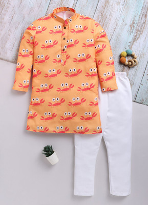 TOONYPORT Boys Festive & Party Kurta and Pyjama Set(Yellow Pack of 1)