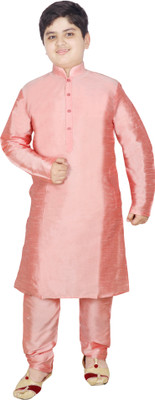 SG Boys Casual Kurta and Pyjama Set(Pink Pack of 1)