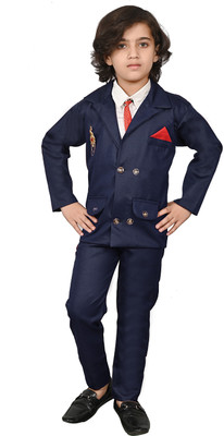 AANYACOLLECTION Boys Festive & Party Shirt, Waistcoat and Pant Set(Multicolor Pack of 3)