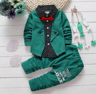 BLINK BASKET Boys Party(Festive) Jacket Pant(Green)