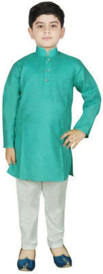 VC FASHION TREND Baby Boys Festive & Party Kurta and Pyjama Set(Green Pack of 1)
