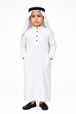 One Fort Baby Boys Casual Kurta and Dupatta Set(White Pack of 1)