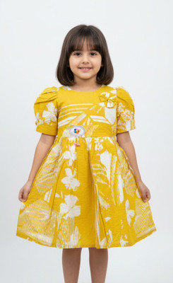 sw world Baby Girls Festive & Party Angarkha and Dhoti Pant(Yellow Pack of 1)