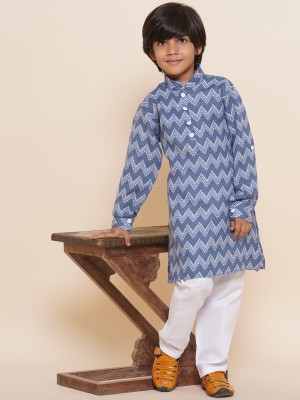 AJ Dezines Boys Festive & Party Kurta and Pyjama Set(Blue Pack of 1)