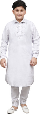Pathani Boys Formal Pathani Suit Set(White Pack of 1)