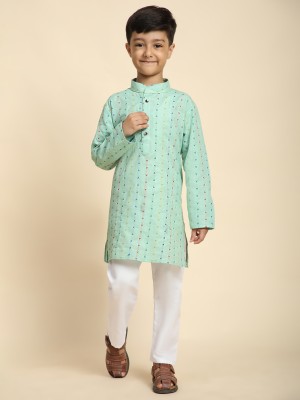 PRO ETHIC Boys Casual, Wedding, Festive & Party Kurta and Pyjama Set(Green Pack of 1)