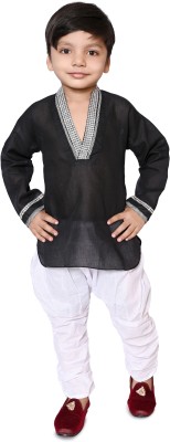 ONLINE COLLETION Boys Festive & Party Kurta and Pyjama Set(White Pack of 1)