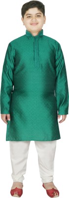 SG YUVRAJ Boys Festive & Party Kurta and Pyjama Set(Green Pack of 1)