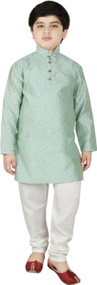 SG YUVRAJ Boys Festive & Party Kurta and Pyjama Set(Light Blue Pack of 1)