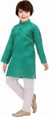 VDC FASHION HUB Baby Boys Festive & Party Kurta and Pyjama Set(Green Pack of 1)