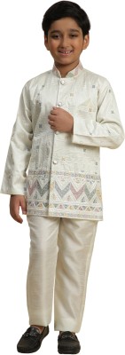 PRO ETHIC Boys Festive & Party Kurta and Pyjama Set(White Pack of 1)