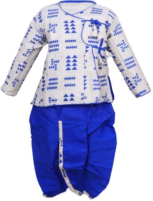 Zingle Baby Boys & Baby Girls Festive & Party Dhoti & Kurta Set(Blue Pack of 1)