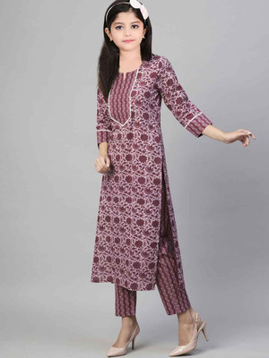 A To Z Cart Girls Festive & Party, Casual, Formal Kurta and Trouser Set(Multicolor Pack of 1)