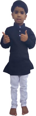 Shri Shyama Creation Boys Formal Salwar and Kurta Set(Black Pack of 1)