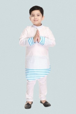 HENA TEXTILE Baby Boys Casual Kurta and Pyjama Set(White Pack of 1)