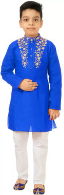 R KAY FASHIONS Boys Festive & Party Kurta and Pyjama Set(Red Pack of 2)