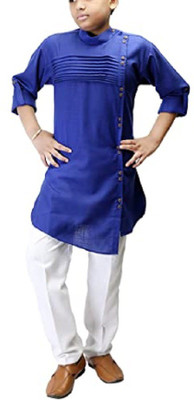 seetoo Boys Festive & Party Kurta and Pyjama Set(Black Pack of 1)