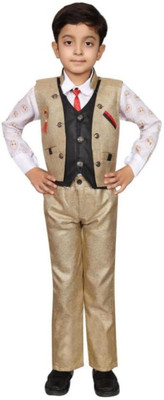 NVH Boys Festive & Party, Wedding Shirt, Waistcoat and Pant Set(Multicolor Pack of 1)