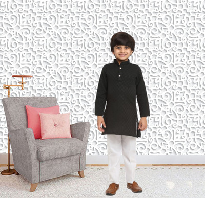 RCENSA Boys Casual Kurta and Pyjama Set(Black Pack of 30)