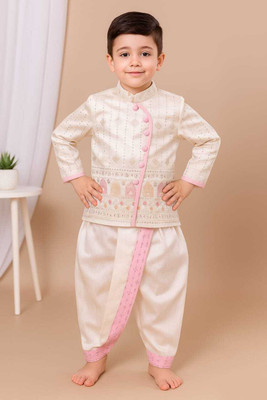 Businesssempire Baby Boys Festive & Party Kurta and Dhoti Pant Set(Pink Pack of 1)