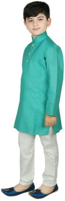 VDC FASHION TREND Baby Boys Festive & Party Kurta and Pyjama Set(Green Pack of 1)