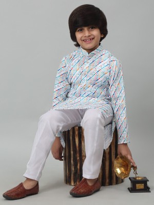 CENSAL Boys Festive & Party Kurta and Pyjama Set(Multicolor Pack of 1)