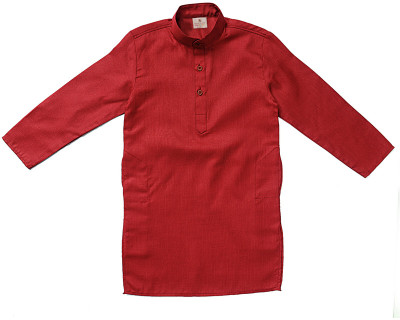 karnam Boys Festive & Party Kurta and Pyjama Set(Maroon Pack of 1)