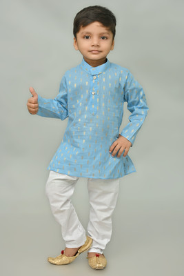 sahil collection Baby Boys Festive & Party Kurta and Pyjama Set(Yellow Pack of 2)