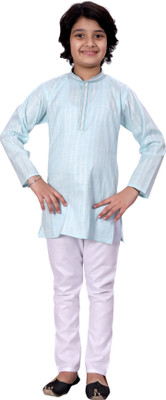 BT DEZINES Boys Casual Kurta and Pyjama Set(Pink Pack of 1)