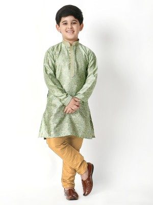 PRO ETHIC Boys Festive & Party Kurta and Pyjama Set(Green Pack of 1)