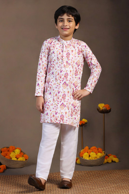 Tasrika Boys Festive & Party Kurta and Pyjama Set(Multicolor Pack of 1)