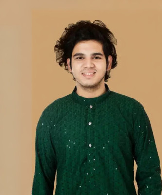 DIGIFASHION Boys Festive & Party Kurta and Pyjama Set(Green Pack of 1)