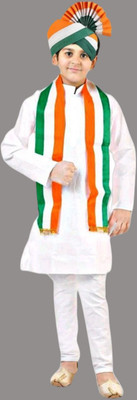 Oxipittal Club Baby Boys Festive & Party Kurta and Dhoti Pant Set(White Pack of 1)