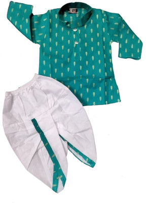 SHIVAAY Boys Casual Dhoti & Kurta Set(Green Pack of 1)