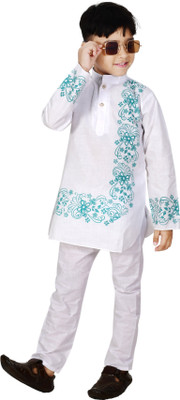 Funnyboo Baby Boys Festive & Party Kurta and Pyjama Set(Multicolor Pack of 1)