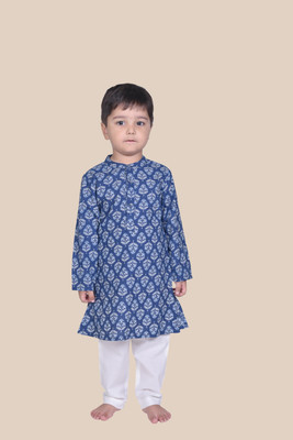 ARMUSE Baby Boys Festive & Party Kurta and Pyjama Set(Blue Pack of 1)