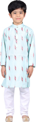 VALUE CREATION Boys Festive & Party Kurta and Pyjama Set(Light Blue Pack of 1)