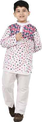 new gen Boys Casual Kurta and Pyjama Set(Multicolor Pack of 2)