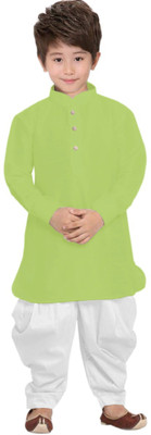 TRUST OUS Baby Boys Festive & Party Kurta and Dhoti Pant Set(Green Pack of 1)