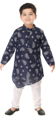 Smuktar garments Boys Festive & Party Kurta and Pyjama Set(Blue Pack of 1)