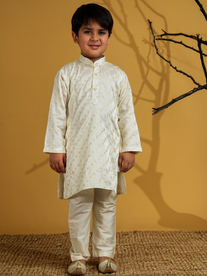 AJ Dezines Boys Festive & Party Kurta and Pyjama Set(White Pack of 1)