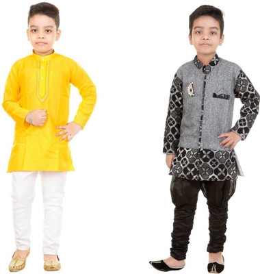 FG FASHION Boys Festive & Party, Wedding, Casual Kurta and Dhoti Pant Set(Multicolor Pack of 1)