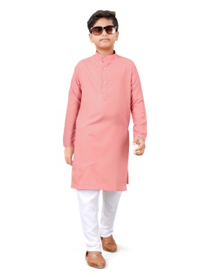 Ganesh Creation GC Boys Festive & Party Kurta and Pyjama Set(Pink Pack of 1)