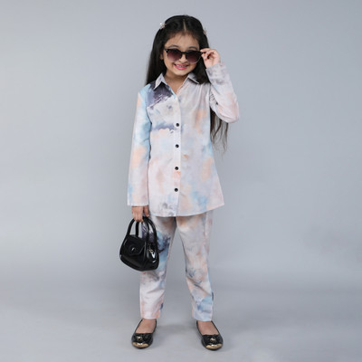 KRIVANSHSTORE Girls Casual, Festive & Party, Wedding Kurta and Pyjama Set(Multicolor Pack of 1)