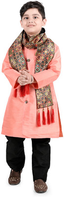 Smuktar garments Boys Casual, Festive & Party, Wedding Kurta, Pyjama & Dupatta Set(Pink Pack of 3)