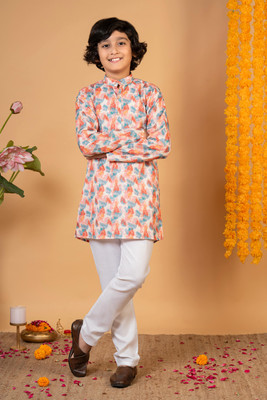 BT DEZINES Boys Festive & Party, Wedding Kurta and Pyjama Set(Multicolor Pack of 1)
