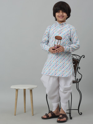 CENSAL Boys Festive & Party Kurta and Dhoti Pant Set(Multicolor Pack of 1)