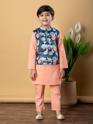 Readiprint Boys Festive & Party Kurta and Pyjama Set(Multicolor Pack of 1)