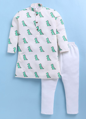 TOONYPORT Boys Festive & Party Kurta and Pyjama Set(Light Green Pack of 1)