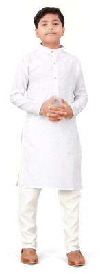 Ganesh Creation GC Boys Festive & Party Kurta and Pyjama Set(White Pack of 1)